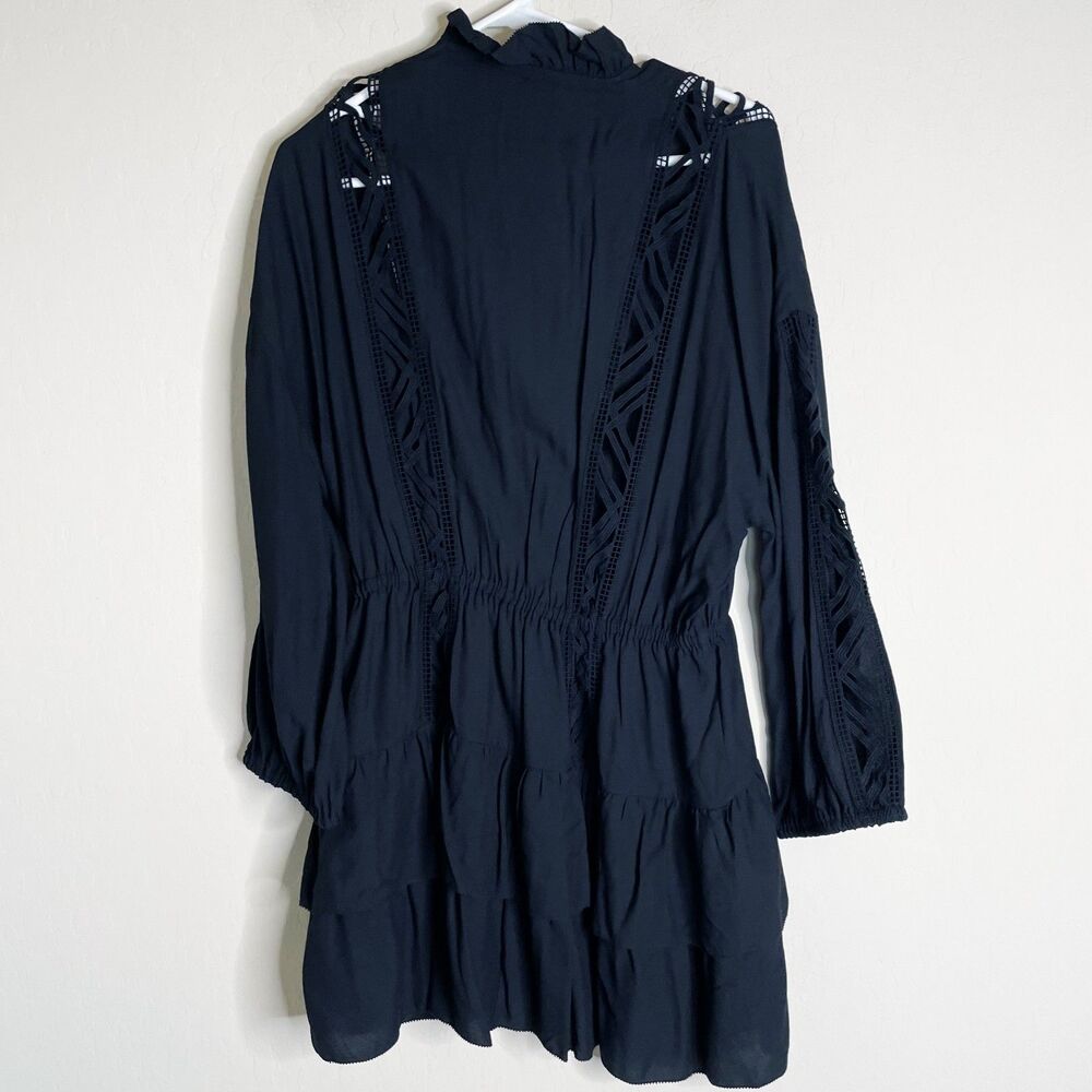 NEW IRO Black Ruffle Mini Dress - Picture 3 of 7
